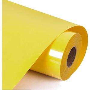 HTVVETUR Yellow Heat Transfer Vinyl - 12" x 9ft HTV Rolls for Shirts, Iron on Vinyl for Cameo - Easy to Cut & Weed (K3 Yellow-9ft)