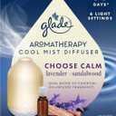 Glade Aromatherapy Diffuser & Essential Oil, Air Freshener for Home, Choose Calm Scent with Notes of Lavender & Sandalwood, 0.56 Fl Oz (1 Diffuser + 1 Refill)