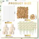 Fuyoooo 60 Set Wedding Invitations Wraps Set Pre Folded Vellum Jackets for 5 x 7 Invitations Self Adhesive Gold Wax Seal Stickers Dried Baby's Breath Flowers Chiffon Silk Ribbon for Craft DIY