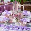 24 Set Purple Spa Party Hair Scrunchies Gift Bulk For Guest With Greeting Cards And Organza Bags Girls Sleepover Party Favors Elastic Hairband Bachelor Sleeping Slumber Party Supplies