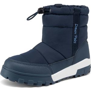 DREAM PAIRS Boys Girls Winter Snow Boots Slip Resistant Outdoor Cold Weather Boots with Faux Fur Lining (6 Big Kid, Blue)