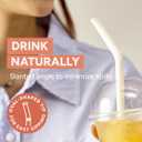 Nightingale 14 Silicone Tumbler Straws - Compatible with Stanley 40 oz cup - Reusable Flexible Long Bendy Drinking Straw with Cleaning Brush for Tall Tumblers - Food-Safe - Set of 6 Oak
