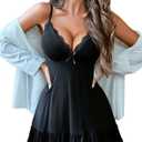 Avidlove Women Lingerie Lace Chemise V Neck Sexy Nightgown Modal Babydoll Sleepwear (M)