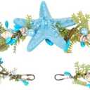 KorViSHOW Merrmaid Starfish Flower Headband Boho Seashell Crown Headpiece Sea Star Sea Shell Pearl Beach Hair Accessories