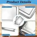 Stainless Steel Baking Sheet Pan Set of 2,11.6 x 15.6 inch Nonstick Bakeware Baking Sheet Toaster Oven Tray Pans Heavy Duty Cookie Sheets for Baking,Roasting,Kitchen