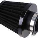 OKSTNO 2PCS Motorcycle Air Intake Filter Cleaner Black for Yamaha Suzuki Kawasaki ATV (54mm52-53-54)