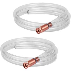 Wadoy Self-Priming Siphon Hose Pump Kit - 6FT 1/2" Valve Liquid Transfer Hose for Gas, Oil, Water, Aquarium, Fuel - Food Grade Silicone Tubing, Universal Fit for Jugs, Barrels, Tanks(2 Pack)