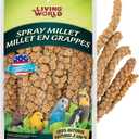Living World - Millet Spray for Birds, 3.5 Oz Premium Treat for Budgies, Canaries, Finches, Cockatiels and Other Pet Birds (EXP 12/12/28)