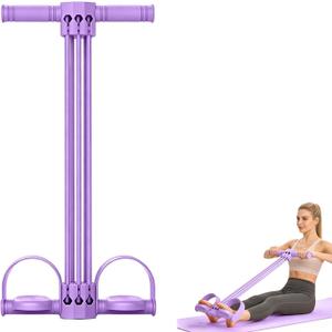 Pedal Resistance Bands with Handles, Upgrade 6-Tube Natural Rubber Foot Pedal Resistance Bands, Multifunction Fitness Bands for Abdomen Waist Arms Legs Training