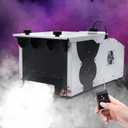 TCFUNDY Fog Machine Low Lying, 1500W Smoke Machine Stage Fog Maker Fogger 18000CFM with Remote & Wired control for Halloween Wedding Party Stage Effect