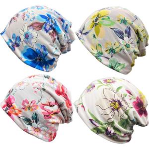JarseHera Womens Slouchy Beanie Soft Chemo Caps Breathable Cancer Headwear Hats Turban