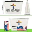 Christian Religious Makeup Bag Inspirational Scripture Gifts for Prayer Friend Sister Cosmetic Bag Bible Verses Gifts Christmas Birthday Present for Women Friendship Faith Mothers Day Travel Pouch