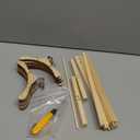 17 Pcs Wood Doll Garment Rack with Wooden Clothes Hanger Mini Wooden Girl Doll Clothes Hanger Organizer Storage Shelf for 18 Inch Girl Doll Clothes Baby Dollhouse (Color Set 1)