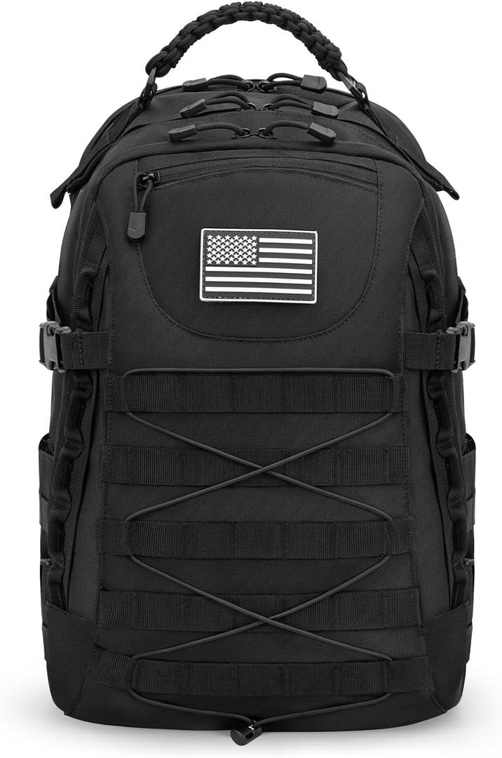 25L Tactical Backpack for Men: Military MOLLE Assault Rucksack 900D with Laptop Compartment EDC Daypack Used for Hiking,Work,Sports,School,Travel