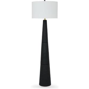 Signature Design by Ashley Hallburg Modern Textured Polyresin Floor Lamp with 3-Way Switch, Black