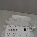 Power Strip with USB,Surge Protector Flat Plug with 8 Widely Spaced Outlets and 6 USB Ports(1 USB C), 5ft Extension Cord Wall Mountable Phone Tablet Laptop Computer Multiple Devices (White)