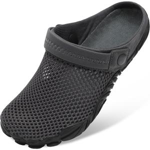 Besroad Outdoor Hiking Slip on Sandals Sports Water Shoes Fashion Sneakers Slippers Classic Clogs for Women Men (7.5 Women/6 Men, Mesh Dark Grey)