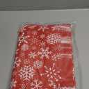 FloraSea 100 Pack Christmas Bags Bulk, 12 x 15 Inches Snowflakes Merchandise Bags Plastic Gift Bags with Handles Reusable Retail Shopping Goodie Bags for Christmas Party Favor Supplies and Business