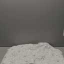 Plush Christmas Tree Skirts, 36 inches Luxury White Faux Fur Xmas Tree Base Cover Mat with Silver Snowflakes Pattern for Xmas New Year Home Party Decorations(White Silver,90CM)