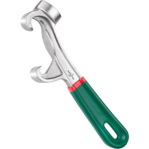 Upgraded Bucket Opener Tool 5 Gallon, 8.5 Inch Aluminum Paint Bucket Lid Opener Wrench with Non-slip Rubber Handle Grip, Metal Can Opener Lid Pail Remover Tool for Home Industrial