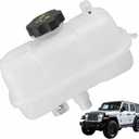 Engine Coolant Reservoir Tank with Cap Compatible with Jeep Wrangler JL 2018-2024 V6 3.6L 3.0L Diesel - Radiator Overflow Expansion Recovery Bottle Replaces 68283565AB CH3014196