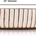 Kimona Fruit Bowls Wood Fruit Bowl or Decorative Bowl for Table Dcor for Kitchen Counter or Farmhouse Christmas Centerpiece (10" X 10" X 2.5")