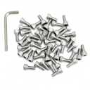 4 x M5-0.8 x 12mm Socket Head Cap Screws, Stainless Steel 18-8 (304), Allen Socket Drive, Full Thread, Bright Finish, 50 PCS