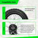 12'' Wheel & 80/100-12 3.00-12 80x100x12 Rear Dirt Bike Tire Rim for 125cc 110cc SSR CRF110F PW80 TTR110 KLX110 KLX110L DS80 JR80 Baja DR70 Off Road Pit Bike Parts with 428 Chain