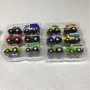 Funcorn Toys Pull Back Cars, 12 Pack Mini Plastic Vehicles Speed Street Car