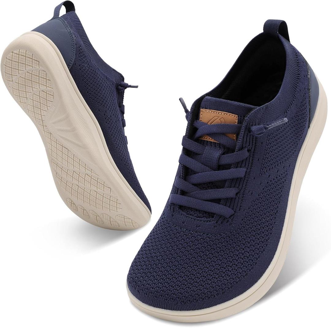 Relxfeet Men's Wide Toe Box Walking Shoes Slip On Breathable Knit Sneakers Lightweight Comfort Fit for All-Day Wear, 9.5 Wide
