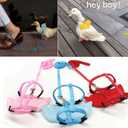 QBLEEV Pet Cole Duck Outside Walking Harness Leash, Adjustable Outdoor Training Traction Rope for Goose Chicken Hen (XS, Green)