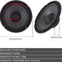 Car Audio Loudspeaker, 6.5 Inch 600W 2-Way Car HiFi Coaxial Speaker Vehicle Door Auto Audio Music Stereo