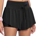 Womens 2.8" Swim Board Shorts High Waisted Slimming Quick Dry Stretch Swim Beach Trunk with Liner and 2 Pockets, Medium