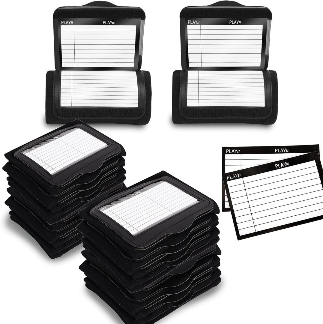 Football Play Wristband - Football Quarterback Play Wristbands for Adult and Youth 2/6/12/20 Pack - Softball Wristbands for Signs for All Sports with 3 Compartments