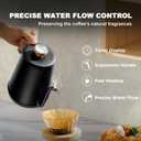 Nueve&Five Gooseneck Electric Kettle with Thermometer Black Electric Kettle 1L with Auto Shut-Off1000W Hot Water Kettle of Stainless Steel Pour Over Kettle for Coffee & Tea