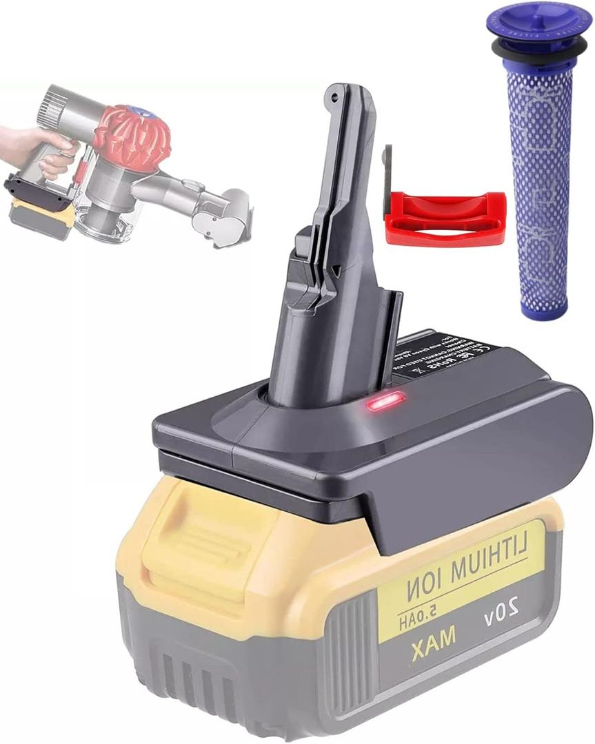 for Dyson V7V8 for Dewalt 20V60V Battery Adapter,for Dyson V7V8 Series V7V8 Absolute V7V8 Animal V7V8 Fluffy V7V8 Motorhead