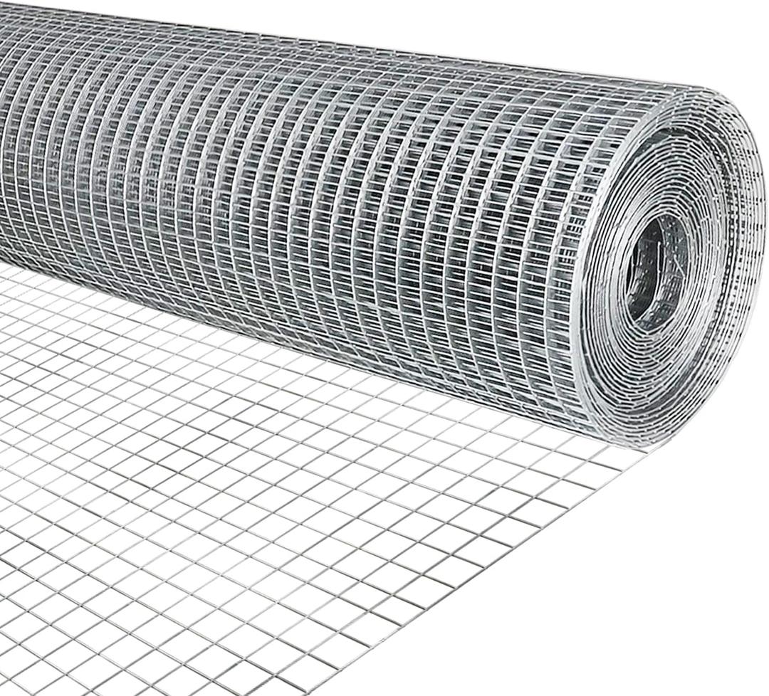 Hardware Cloth 1/4 inch Chicken Wire Fencing Double Hot-Dipped Galvanized After Welding Wire FenceDuty Rust Proof Fencing for Gardens, Poultry Animal Netting Cage Screen (1/4inch 36in x 100ft)