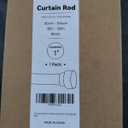 Curtain Rod Heavy Duty/Adjustable 80cm - 304Cm, 32in-120in, Black 1", 1 Pack