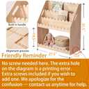 Scalloped Bookshelf for Kids, 4-Tier Montessori Toddler Wood Bookcase
