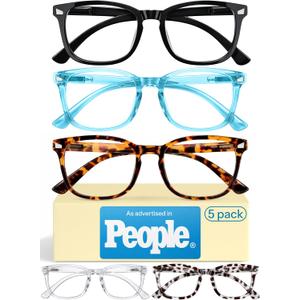CCVOO Reading Glasses for Women/Men, Eyeglasses, Blue Light Readers for Women/Men, Computer Eye Glasses, Cheaters  *C1 Mix, 0.0 x