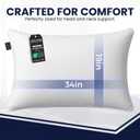 Bed Pillows for Sleeping, Set of 2 – Cooling, Hotel Quality with Soft Down Alternative Fill for Back, Stomach & Side Sleepers (King)