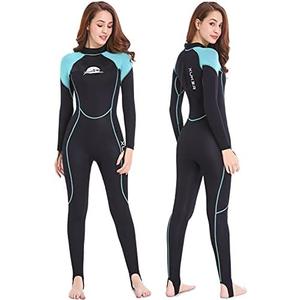 XUKER Women Men Wetsuit 2mm 3mm, Neoprene Wet Suits Front/Back Zip in Cold Water Full Body Dive Suit for Water Sports M