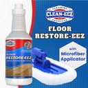 Clean-eez Ultimate Floor Restorer & Polish - Revitalize, Protect, Shine Wood, Laminate, Vinyl, Bamboo, Slate, Terracotta & More (1 Bottle W/Microfiber)