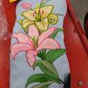 Lily Golf Head Covers, Cute Golf Club Head Cover for Girl Women | Heavy Embroidery, Premium Leather Durable & Wear-Resistant Headcover, Light Blue
