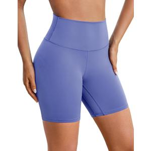 BAYDI Clouduxi Biker Shorts for Women 6" High Waisted Workout Gym Running Shorts Womens Buttery Soft Yoga Pants (Small, Wedgewood)