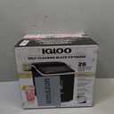 Igloo Automatic Ice Maker, Self- Cleaning, Countertop Size, 26 Pounds in 24 Hours, 9 Large or Small Ice Cubes in 7 Minutes, LED Control Panel, Scoop Included, Perfect for Water Bottles, Mixed Drinks (Black)