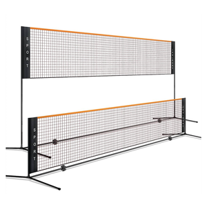 aulbony Pickleball Net Volleyball Net Outdoor Height Adjustable 17ft/10ft x 7.2ft Badminton Net Backyard Game Tennis Portable for Junior Kid Soccer Pool Sports High School