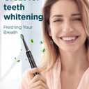 Rtauys M5 Sonic Electric Toothbrush for Adults and Kids - Rechargeable Electric Toothbrush Kids Ages 12+ and Adults with 8 Brush Heads & Travel Case, 120 Days Battery Life - Light Blue