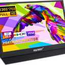 Portable Monitor, Laptop Monitor 14 inch 1366x768 RES, Ultra Slim Second External Monitors USB C HDMI Gaming Travel Monitors for Laptop Desktop Mac Phone PS4 Xbox Switch with Protective Cover