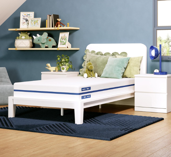 Nectar Kids Twin Mattress 8” - 2-Sided Design for Growing Children Ages 3-12+ - Pressure Relieving Memory Foam - Fiberglass Free - 365 Night Trial - Mattress in a Box